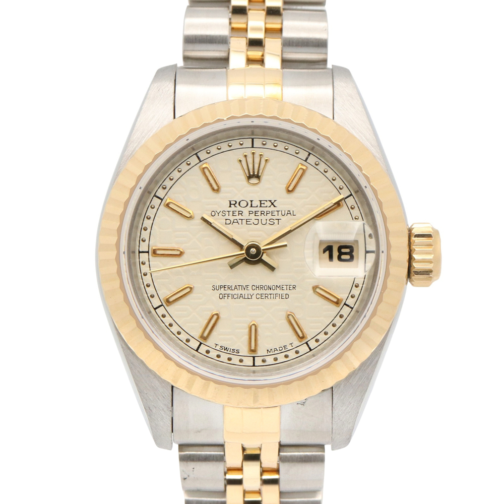 Rolex Datejust T-series watch, 18K (yellow gold) stainless steel, ladies', iv...